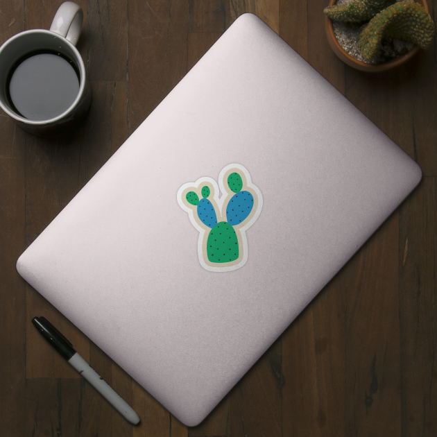 Green & Blue Cactus by Salty Siren Studios